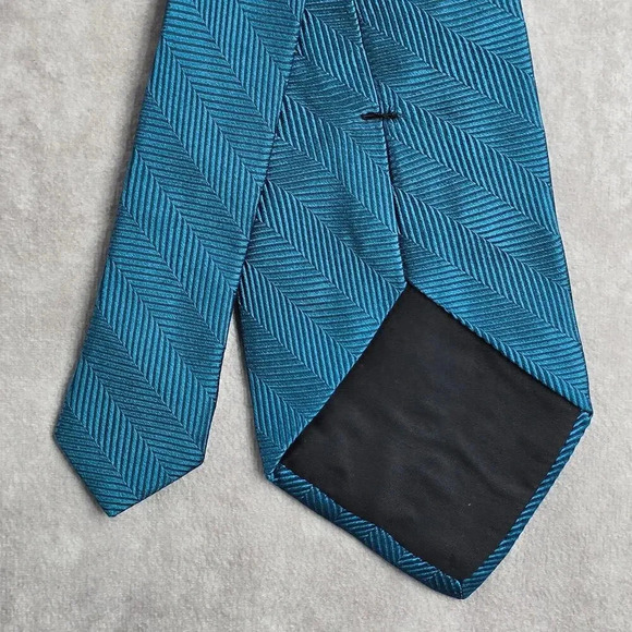 Jos. A. Bank Blue Stripe Repp Geometric 100% Silk Italy Men's Neck Tie NWOT - Picture 6 of 6